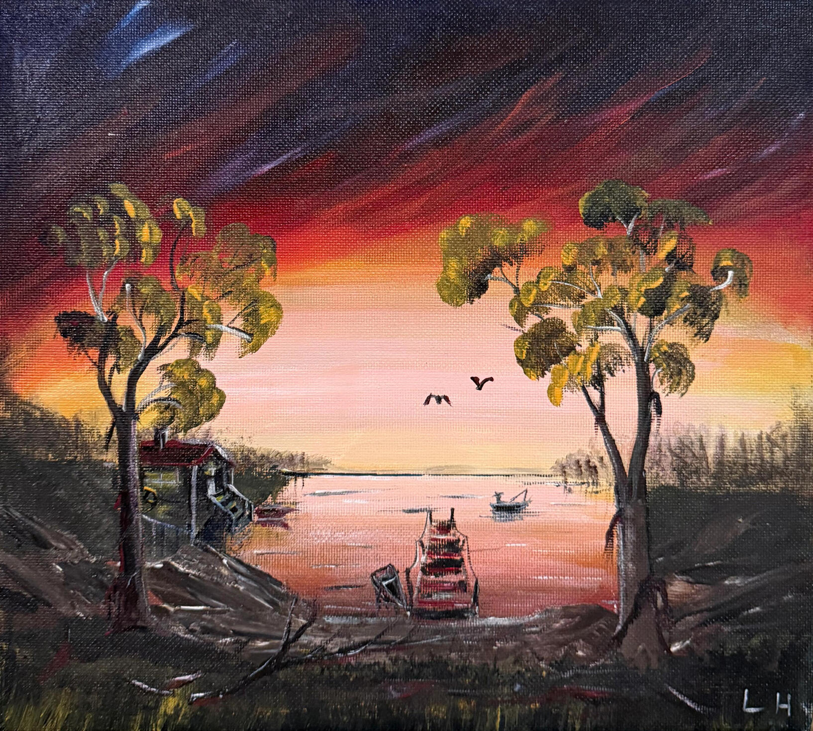 Kick Back Gums 2025 | Acrylic on Canvas | 35 x 39cm