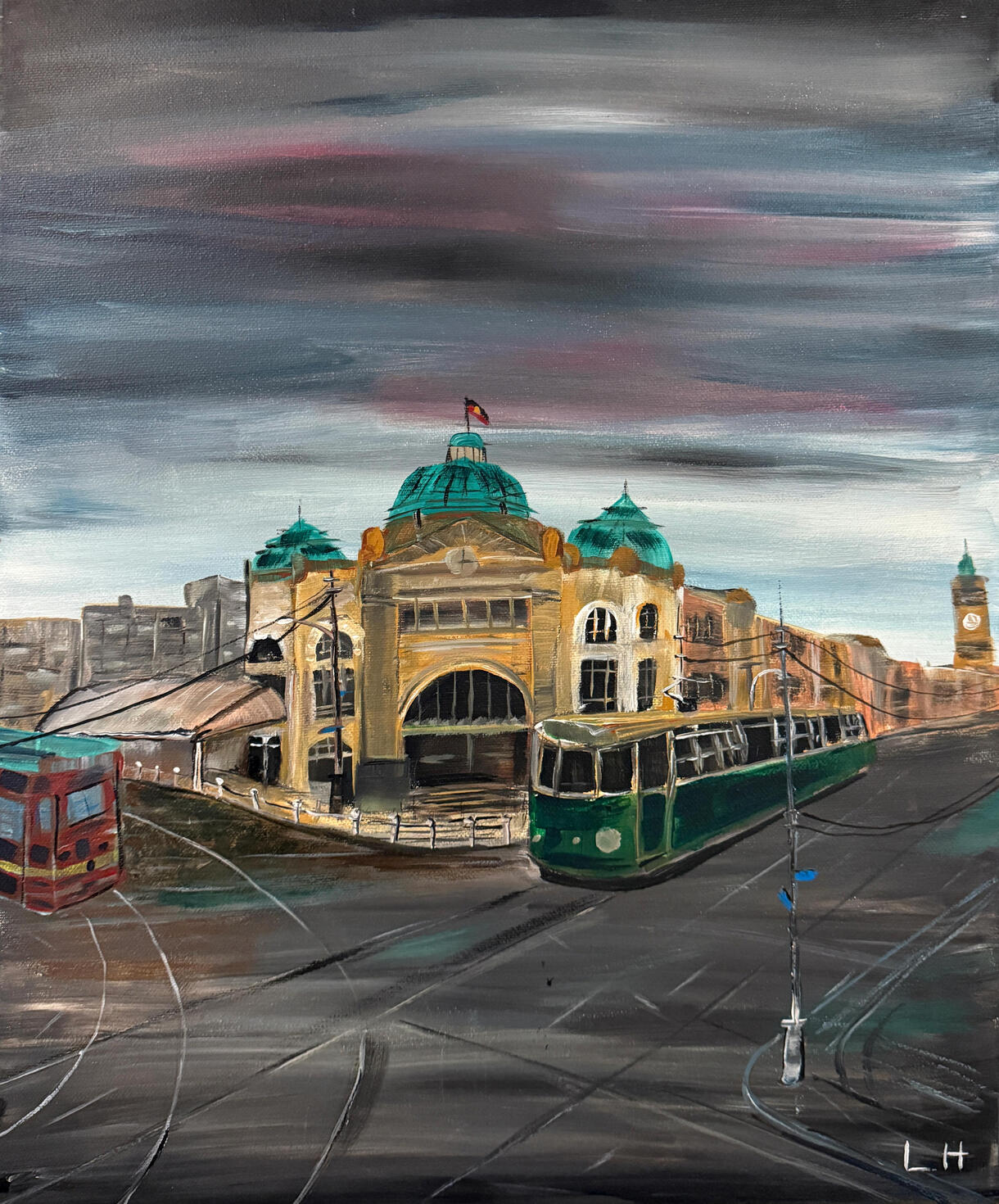 Flinders Street Station 2025 | Acrylic on Canvas | 50 x 40cm