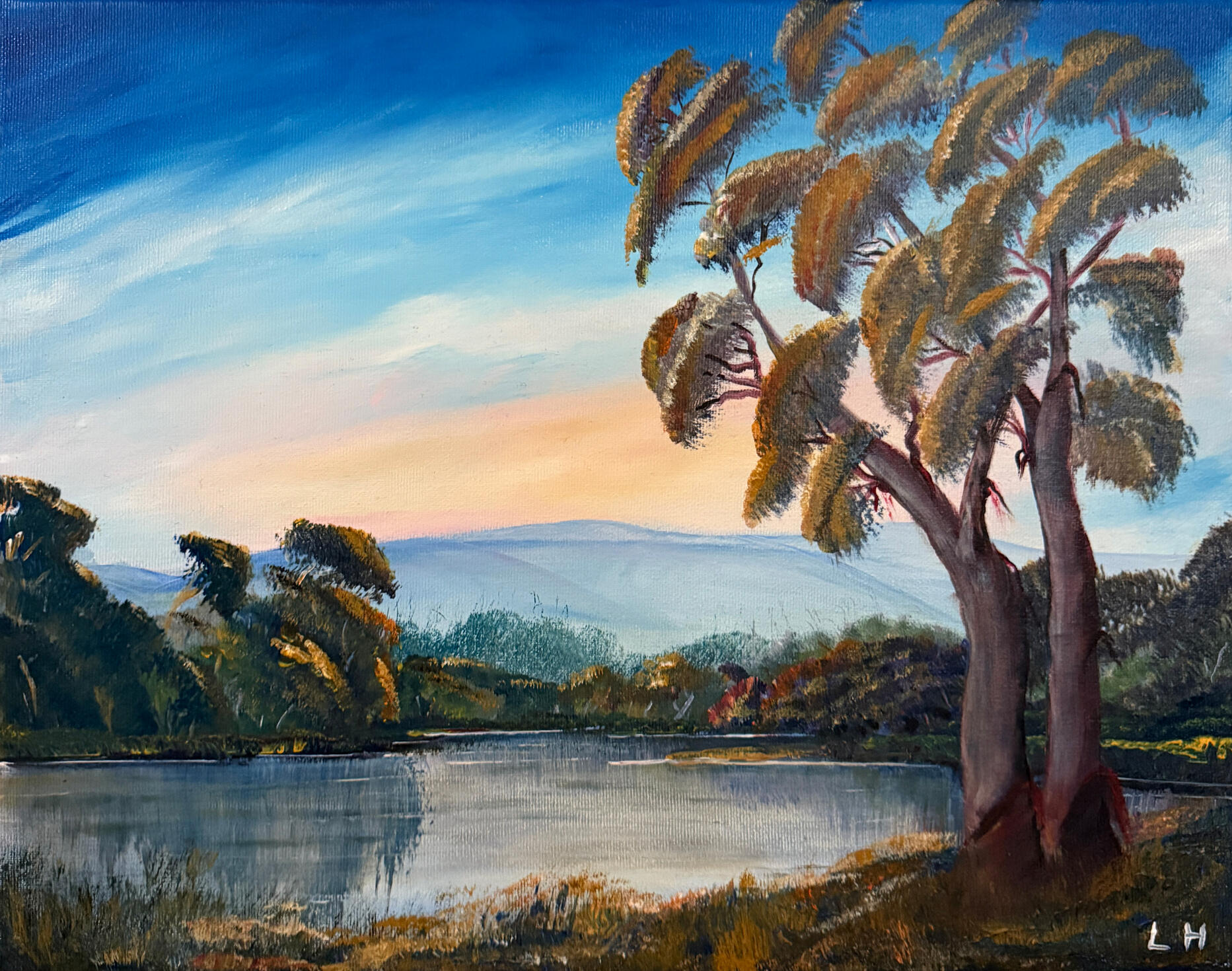 Blue Mountains Lake 2025 | Acrylic on Canvas | 40 x 50cm